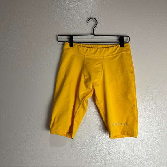 Leomicci Yellow Running Tights Compression Shorts Luxury Activewear Size Small - Picture 1 of 6